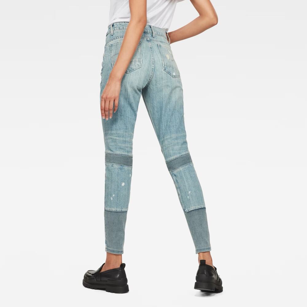 G-Star Raw Motac Deconstructed 3D High Rise Skinny Jean Light Wash Distressed 30 - Picture 4 of 16